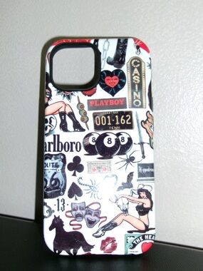 Graphic Sticker-Style Phone Case for iPhone 15